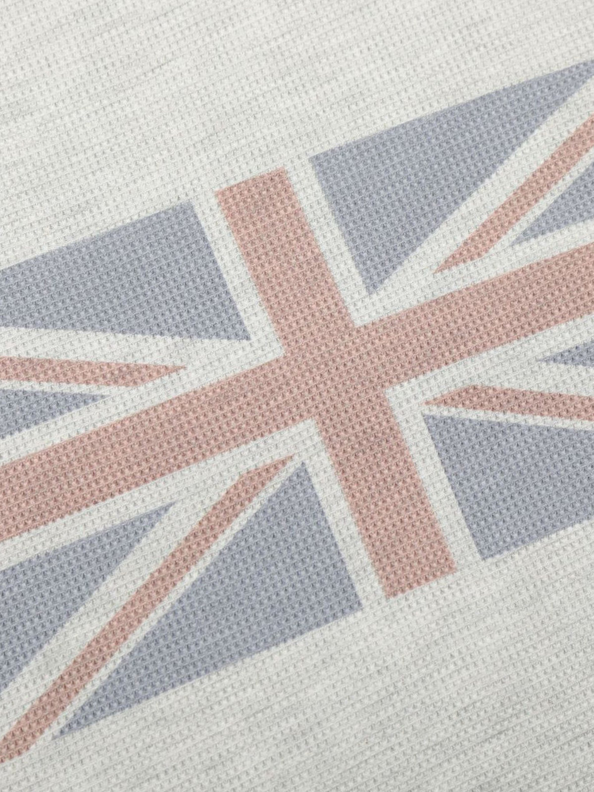 Vintage Union Jack Print Waffle Long Sleeve T-Shirt