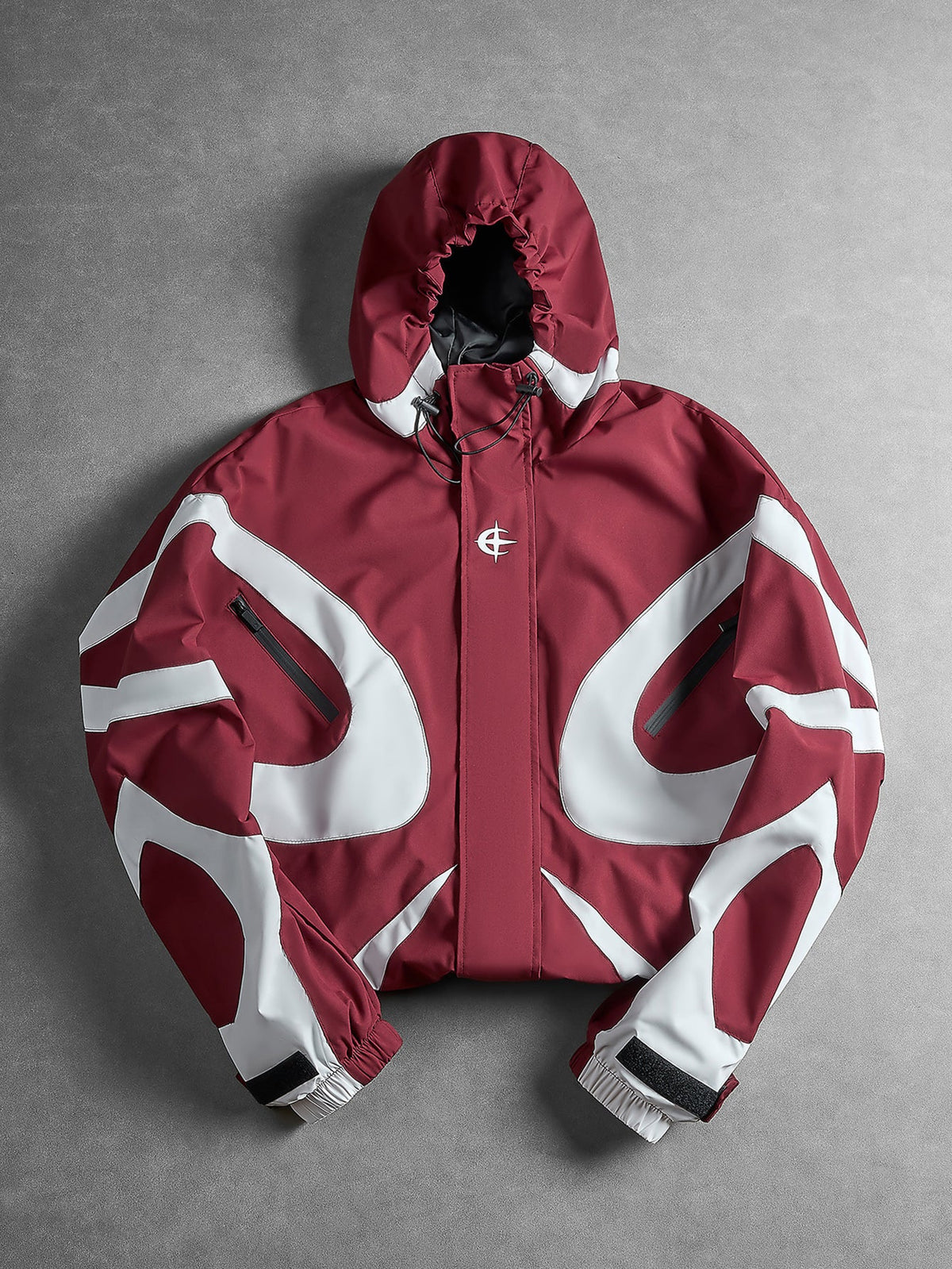 Colour Block Hooded Windbreaker Jacket