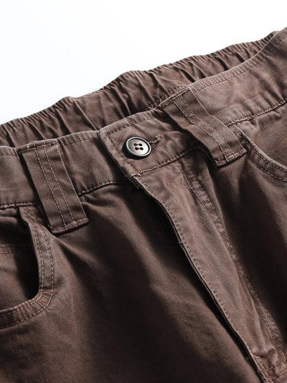 Vintage Washed Barrel Leg Cargo Trousers
