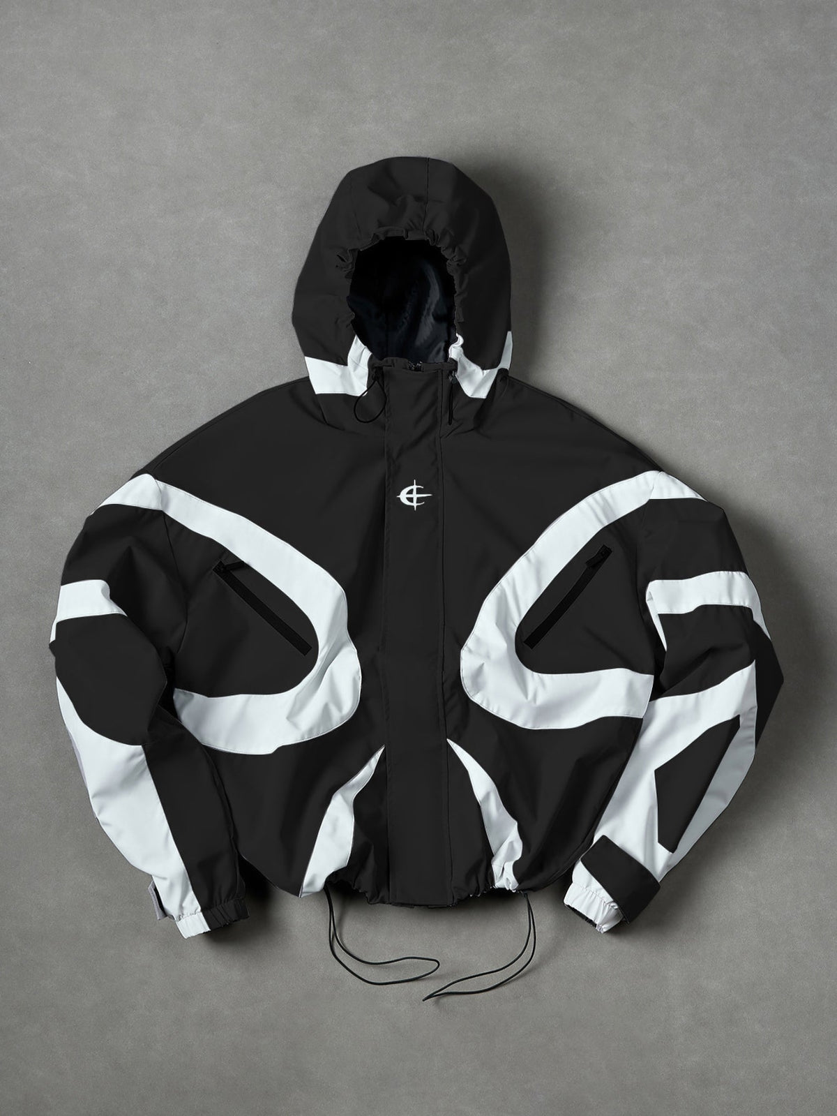 Colour Block Hooded Windbreaker Jacket
