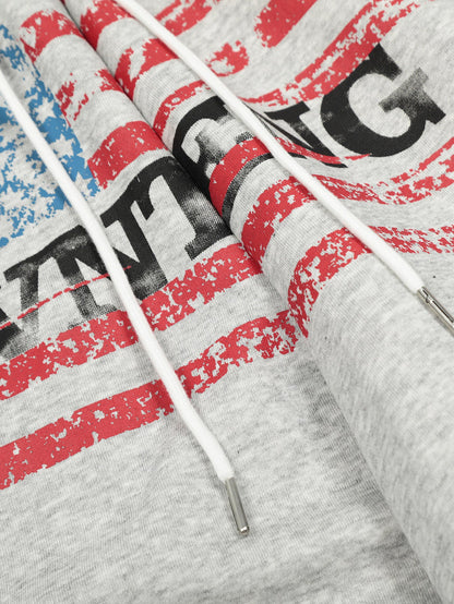 American Flag Print Wide Leg Sweatpants