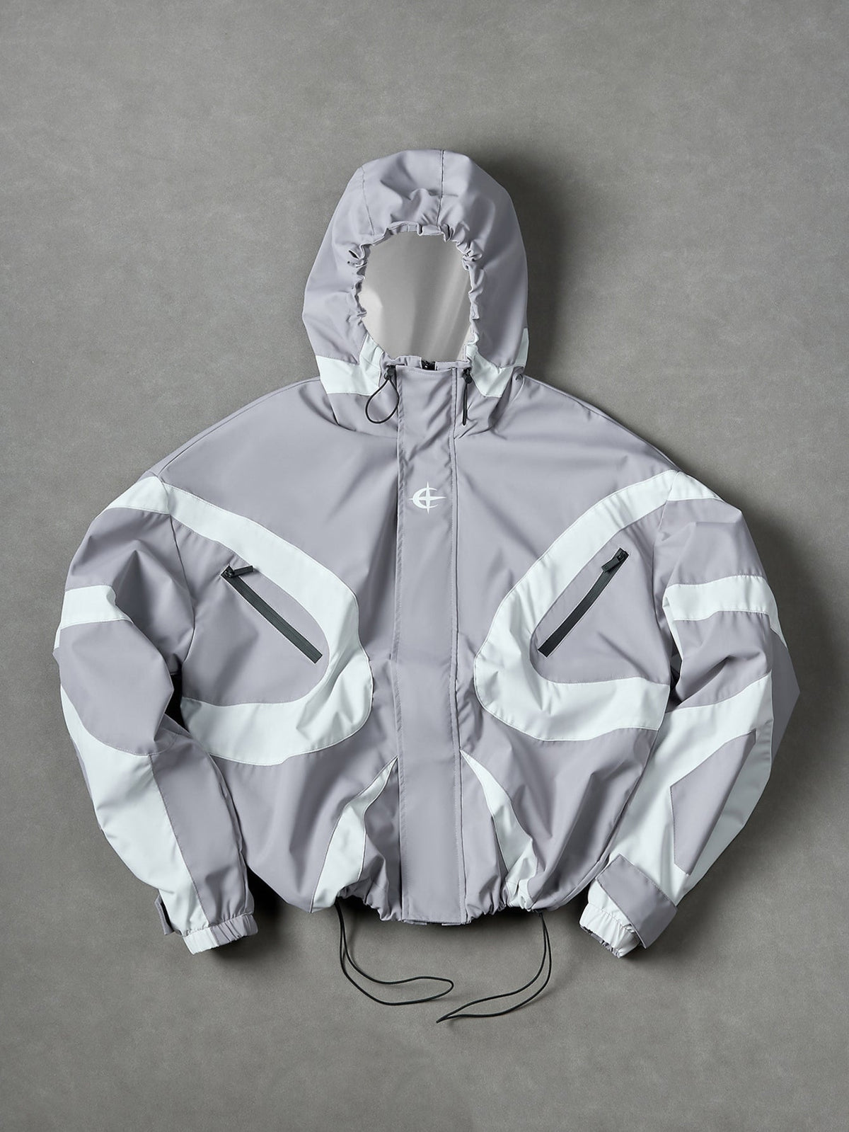 Colour Block Hooded Windbreaker Jacket