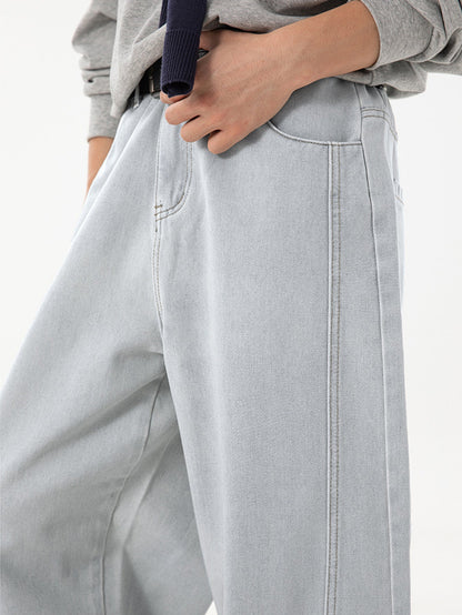Washed Barrel Leg Jeans