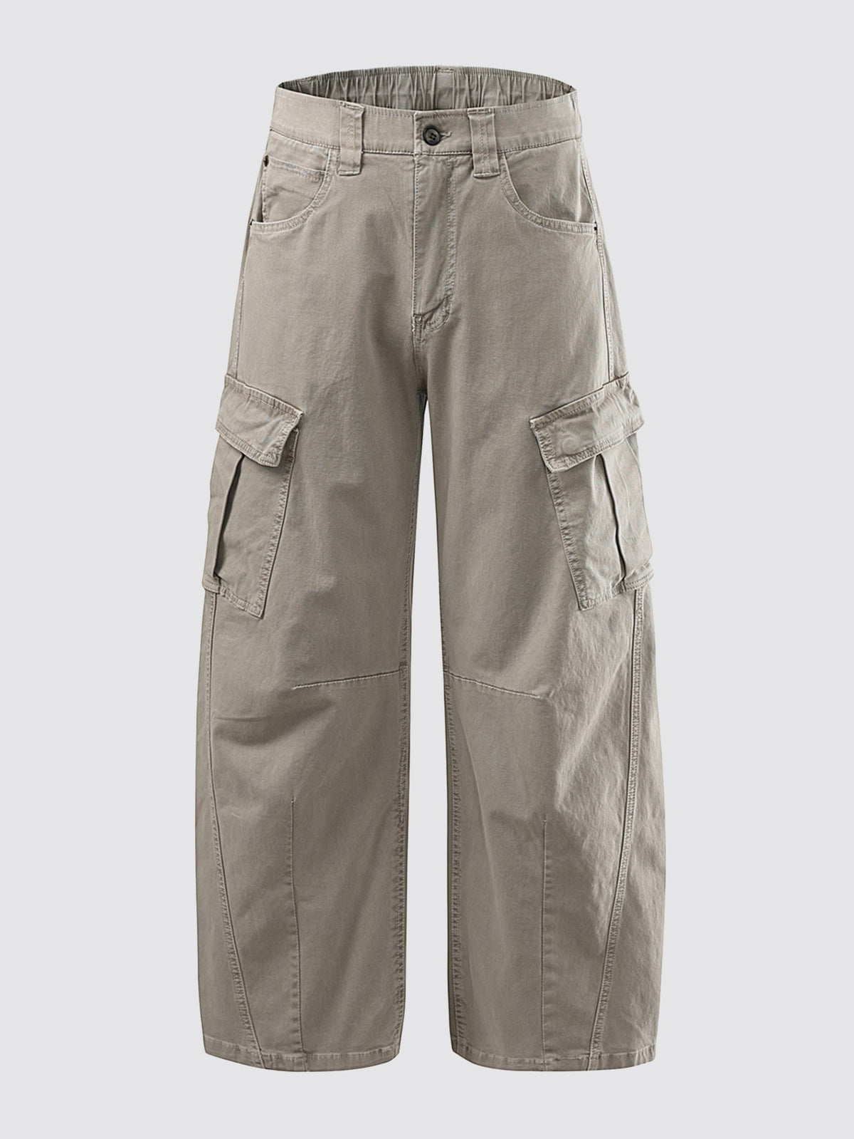 Vintage Washed Barrel Leg Cargo Trousers