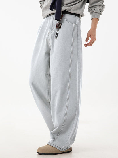 Washed Barrel Leg Jeans