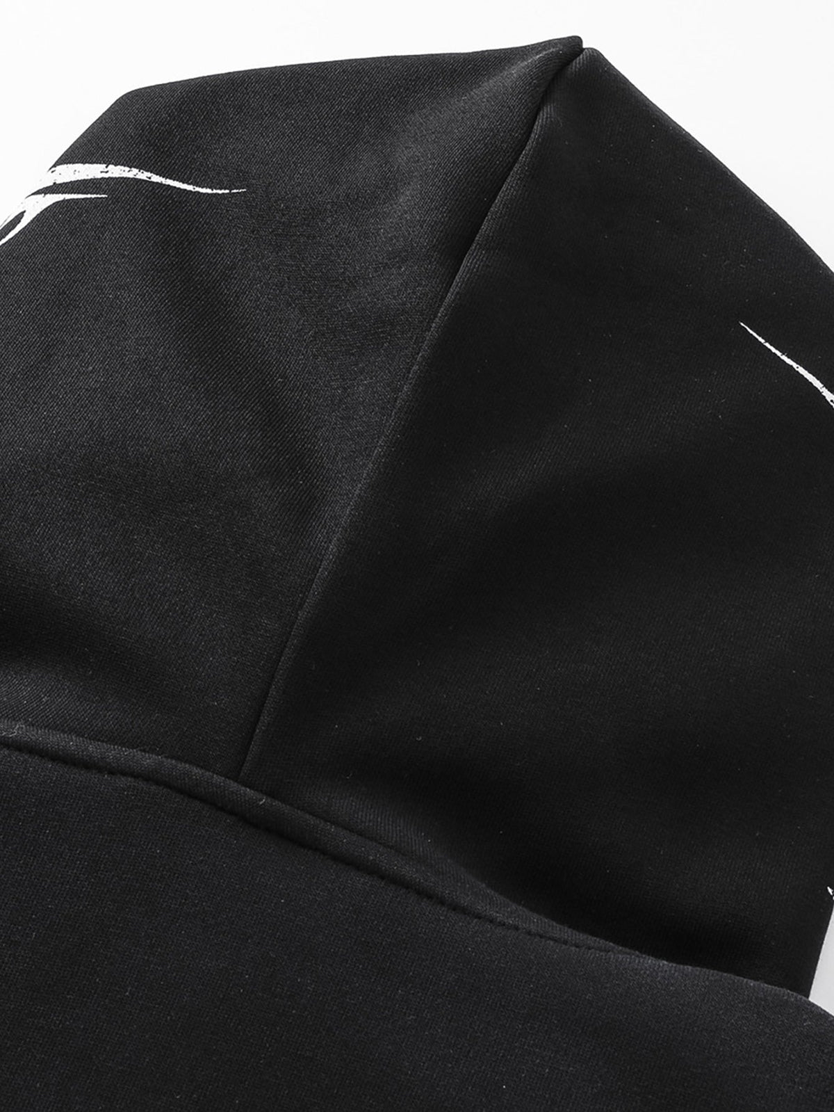 Oversized Script Print Zip Hoodie