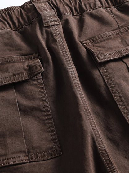 Vintage Washed Barrel Leg Cargo Trousers