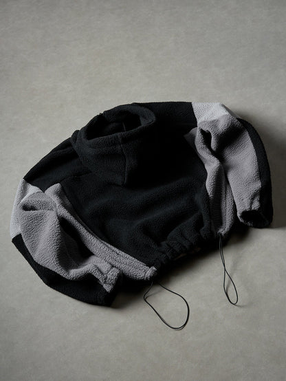 Colour Block Sherpa Fleece Hooded Jacket