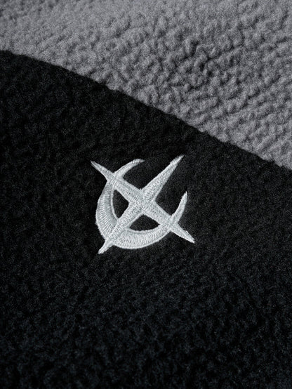 Colour Block Sherpa Fleece Hooded Jacket
