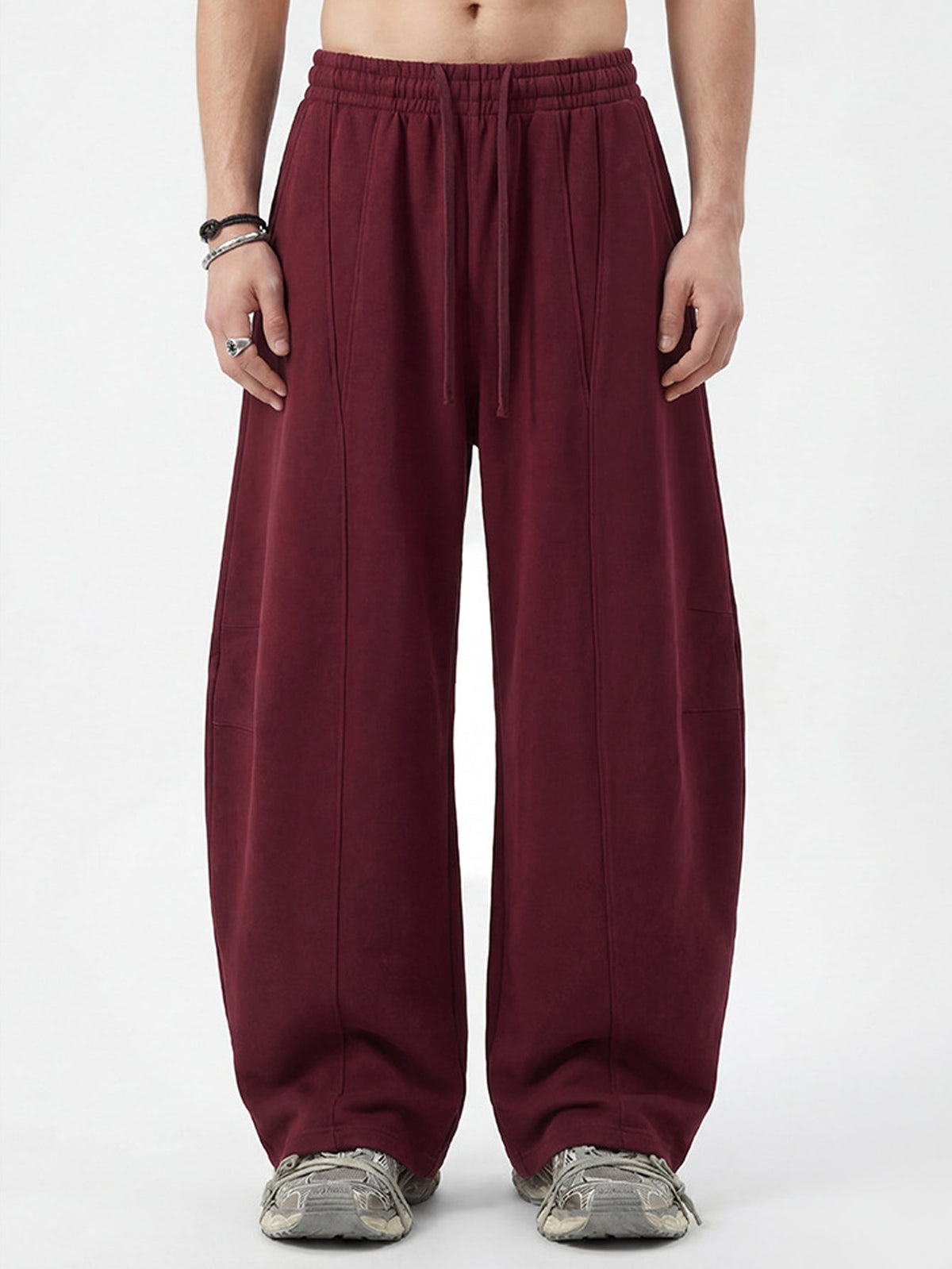 Seam Detail Barrel Leg Sweatpants