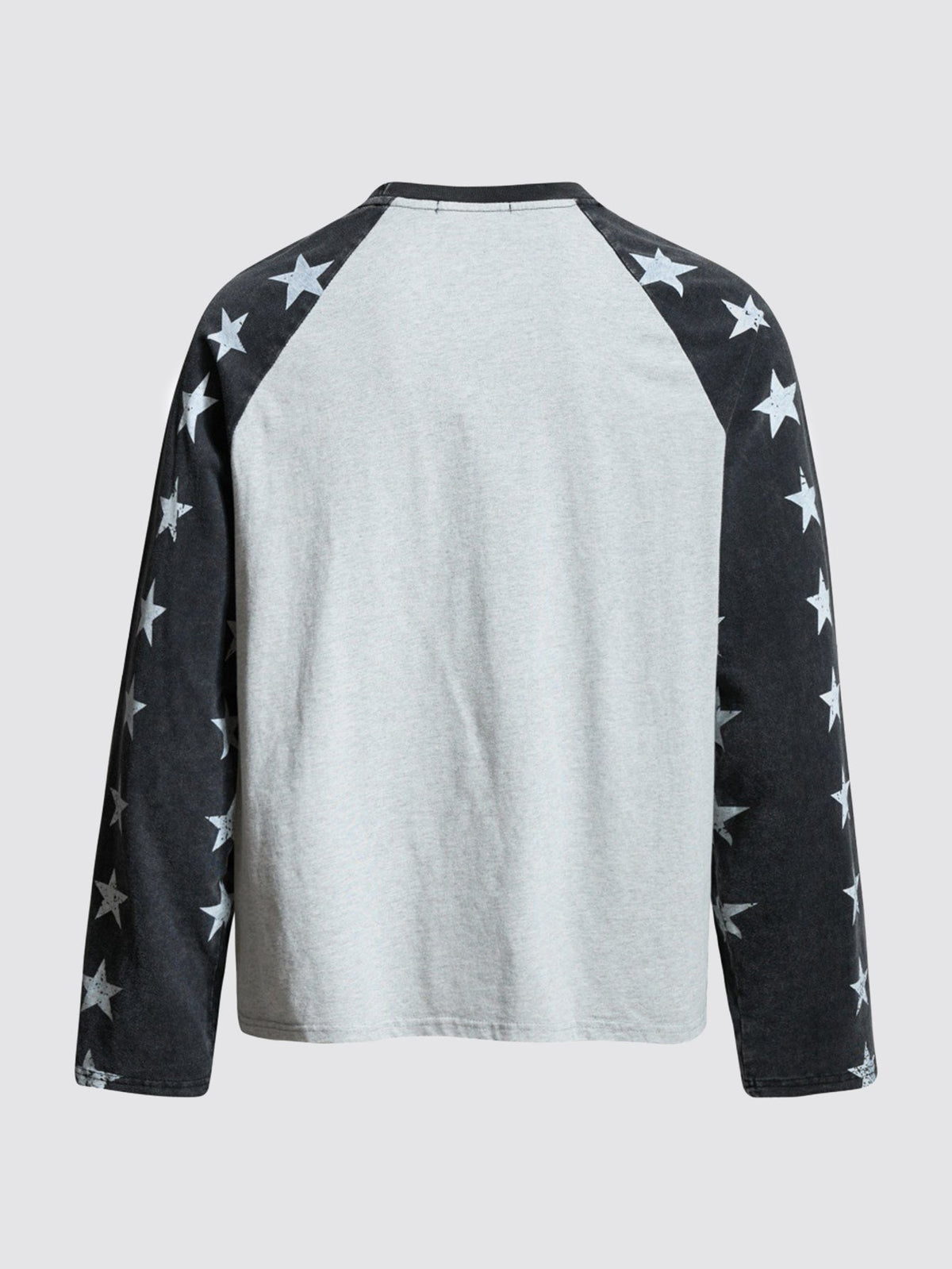 Vintage Star Print Raglan Long Sleeve T-Shirt