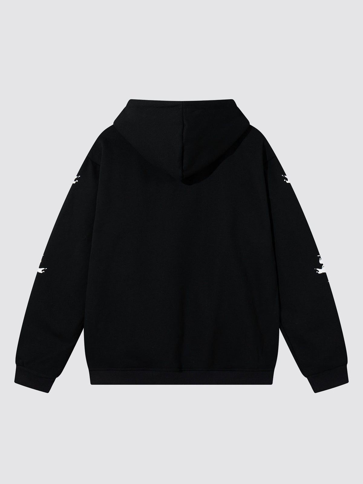 Washed Skeleton Print Hoodie