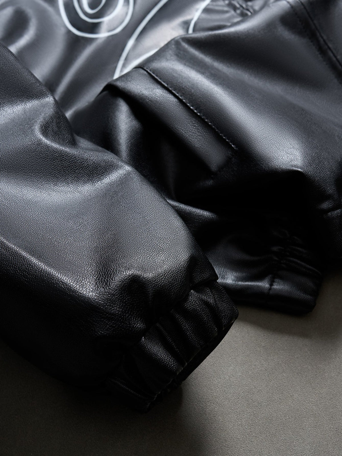 Chicago Graphic Faux Leather Zip Jacket