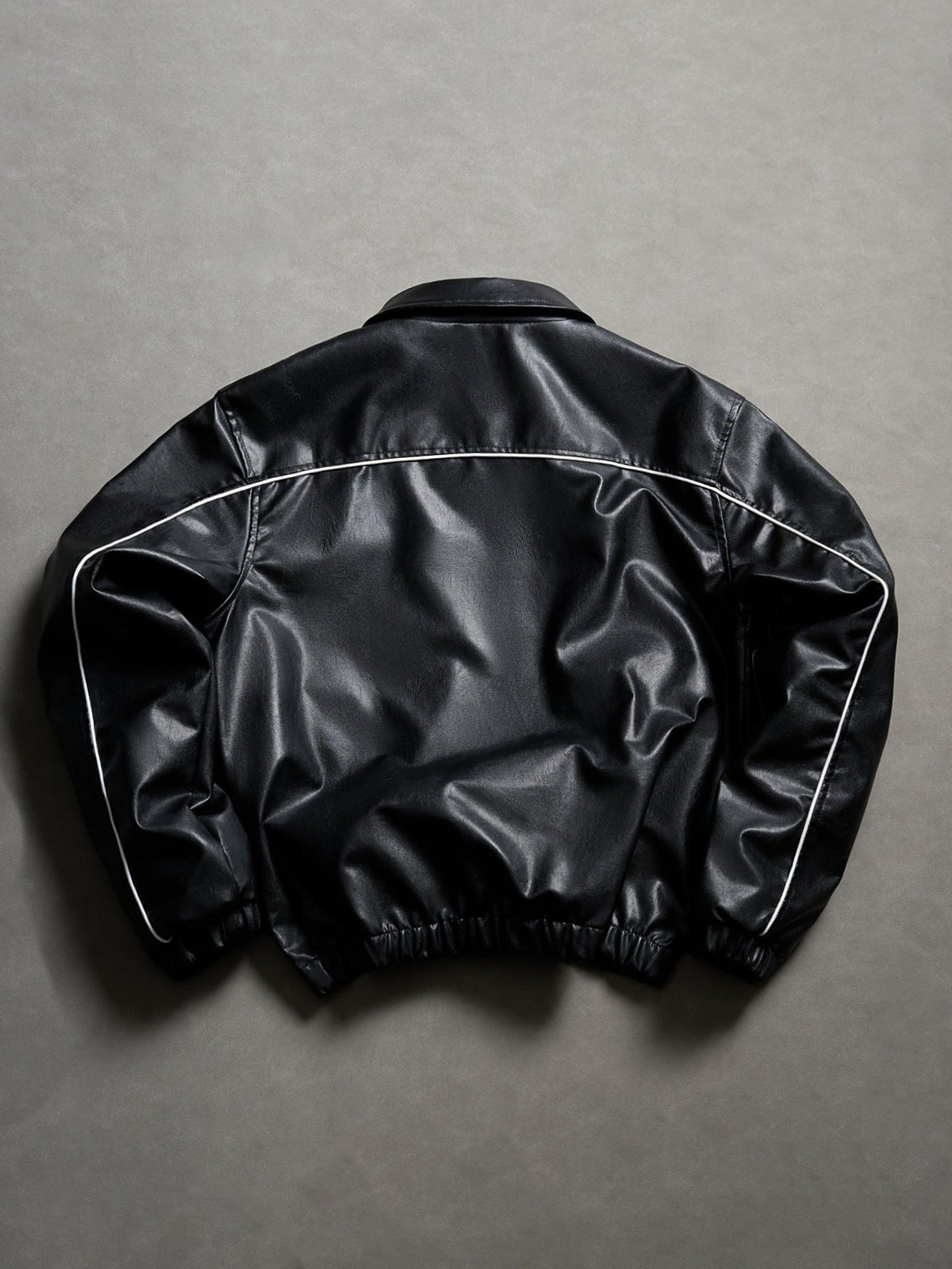 Chicago Graphic Faux Leather Zip Jacket