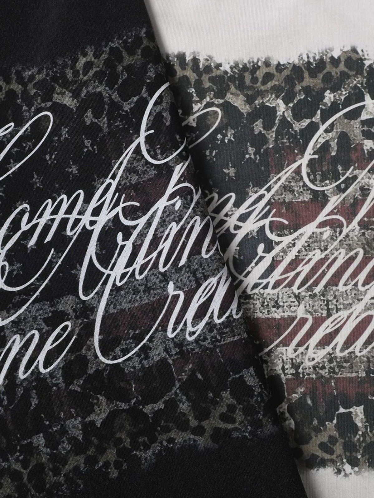 Vintage Washed Layered Camo Print T-Shirt