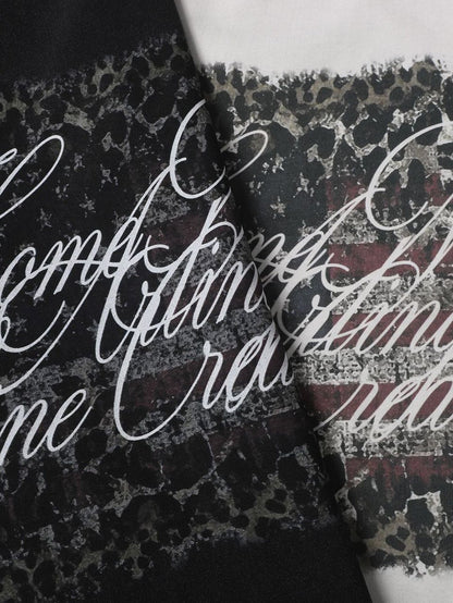 Vintage Washed Layered Camo Print T-Shirt