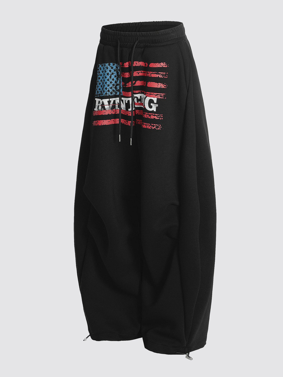American Flag Print Wide Leg Sweatpants