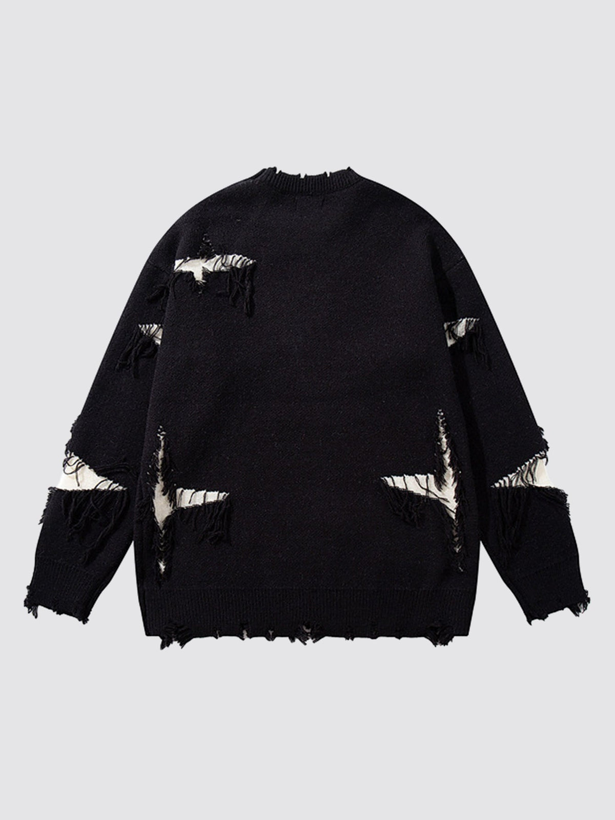 Distressed Skull Graphic Knit Jumper