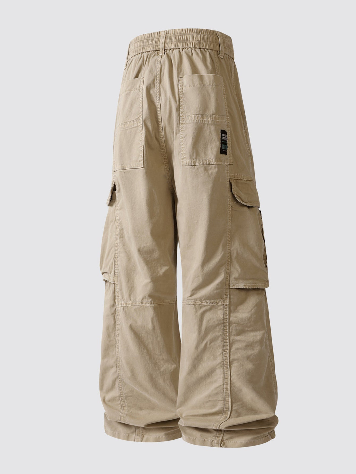 Vintage Washed Wide Leg Cargo Trousers
