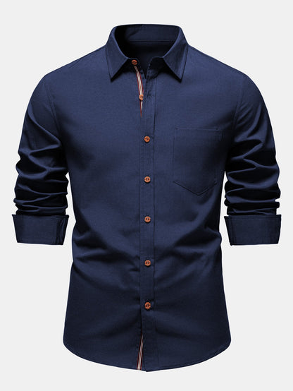 Long Sleeve Button-Down Oxford Shirt