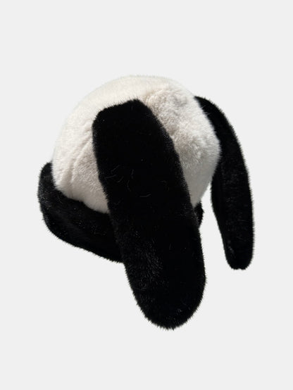 Floppy Bunny Ear Faux Fur Winter Bucket Hat