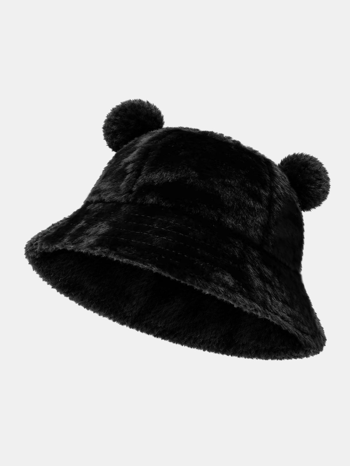 Bear Ear Faux Fur Winter Bucket Hat