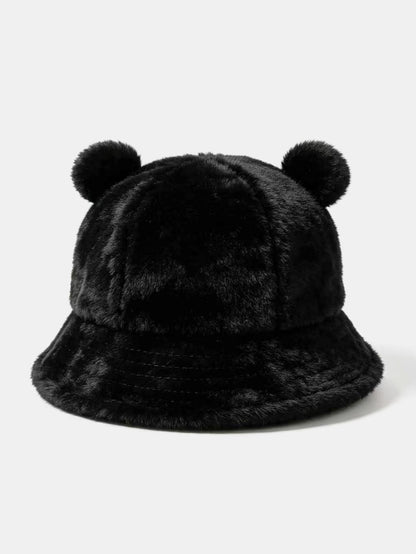 Bear Ear Faux Fur Winter Bucket Hat