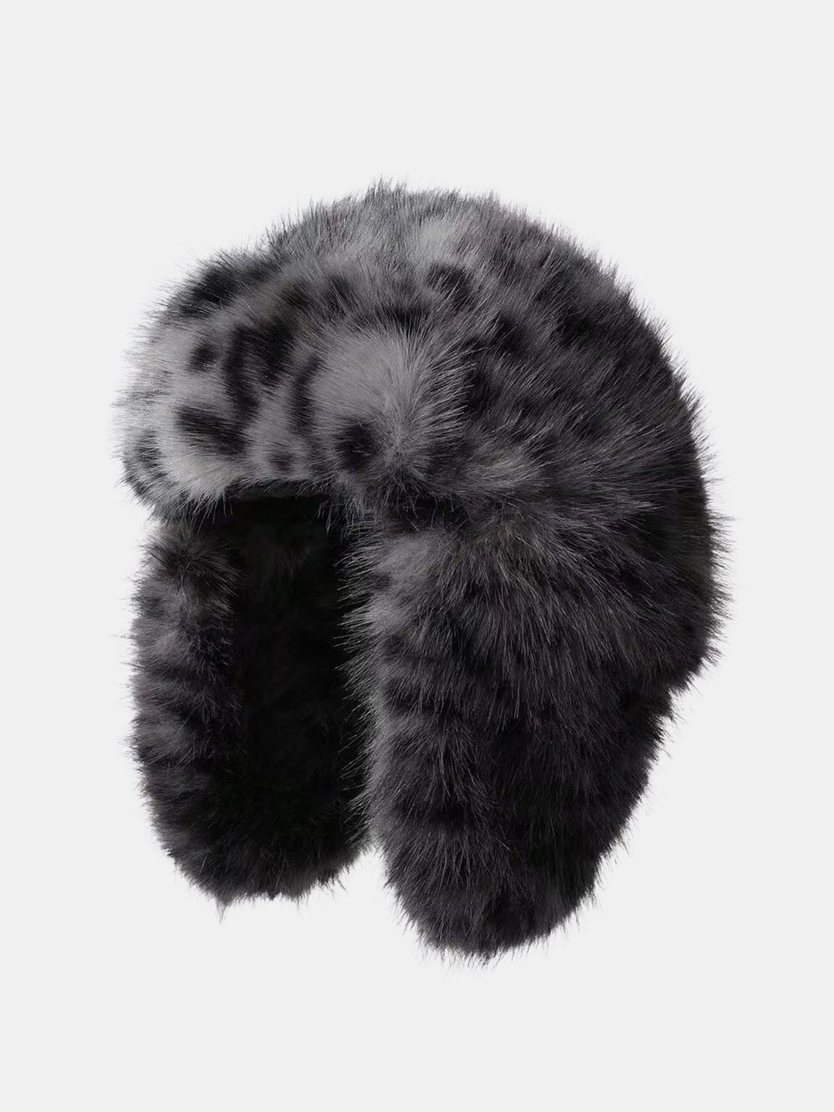 Printed Faux Fur Windproof Trapper Hat