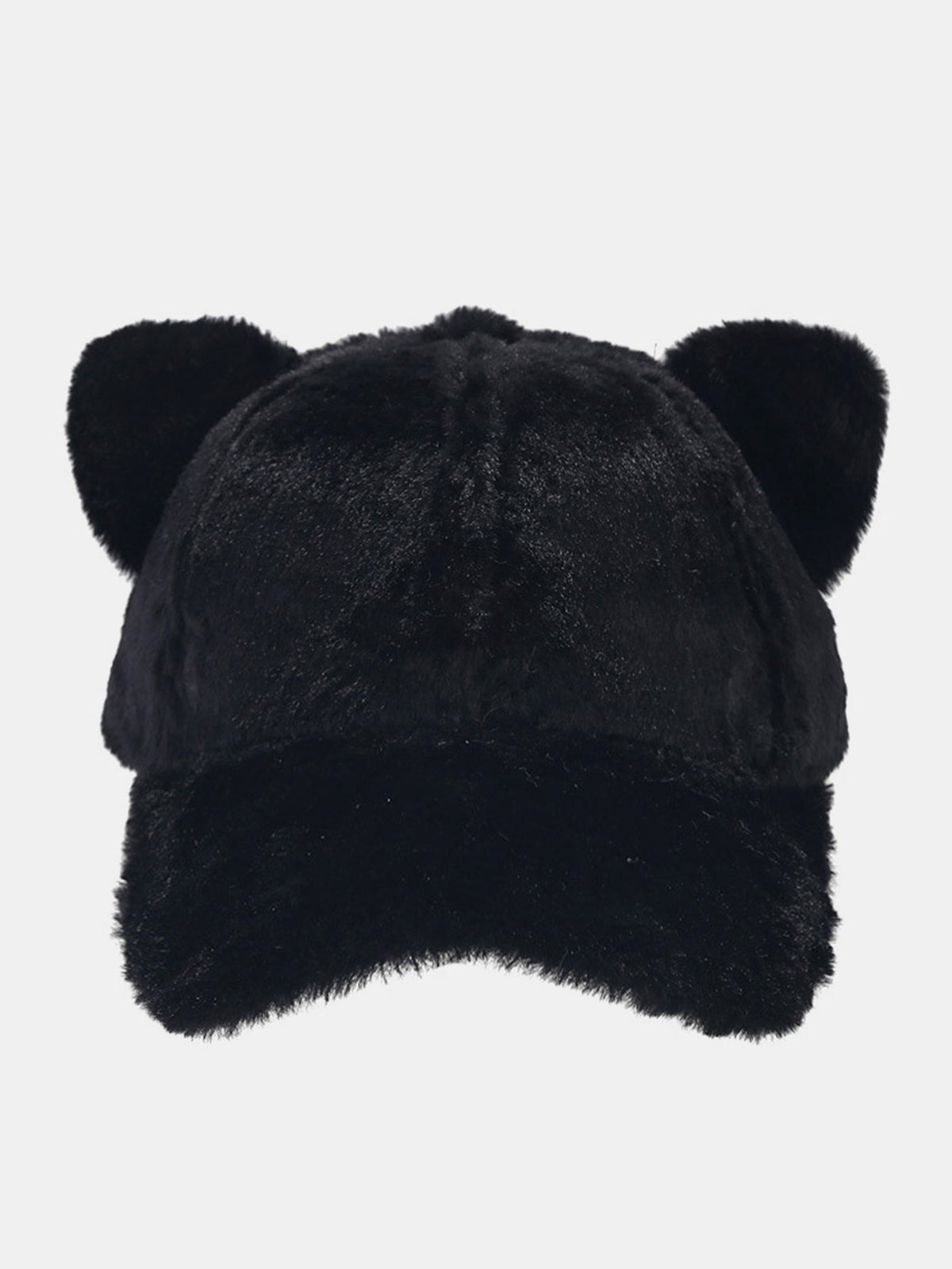Fluffy Plush Cat Ear Baseball Cap