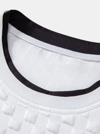 2-in-1 Check Jacquard Sweatshirt & Joggers Set