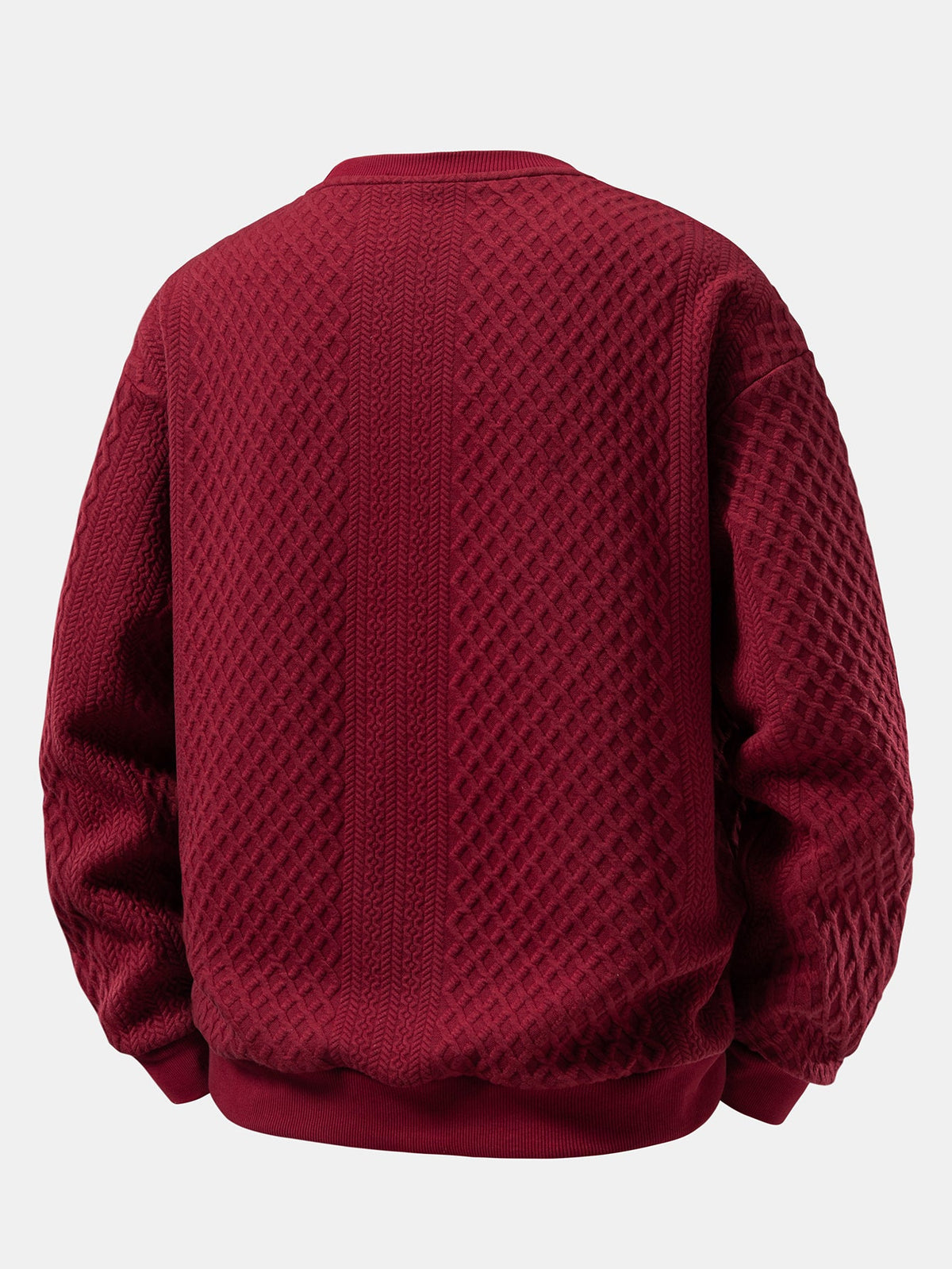 Geometric Jacquard Relaxed Sweatshirt