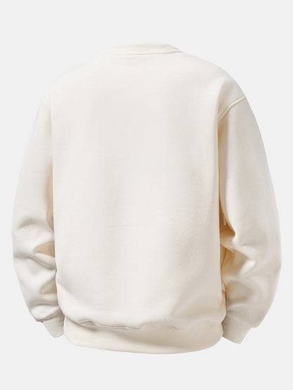 Basic Sherpa-Lined Relaxed Sweatshirt