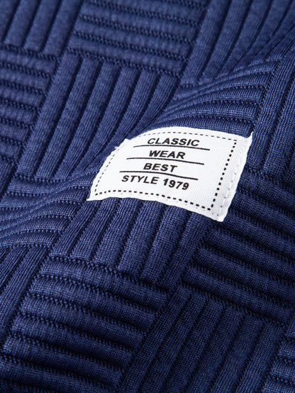 Striped Jacquard Relaxed Sweatshirt