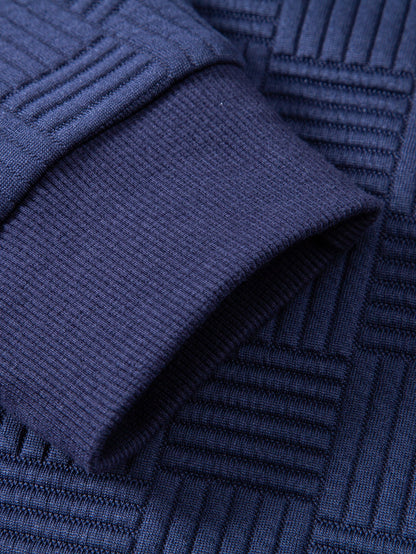 Striped Jacquard Relaxed Sweatshirt