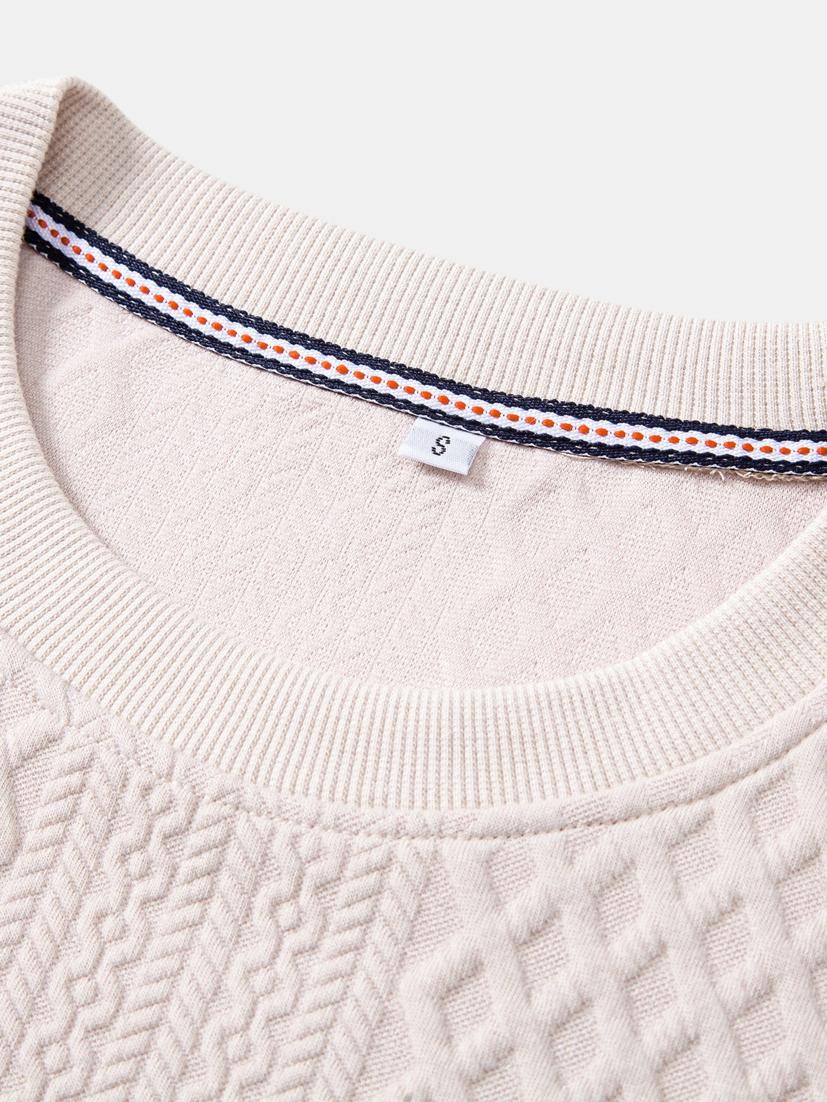 Geometric Jacquard Relaxed Sweatshirt