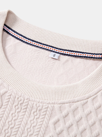 Geometric Jacquard Relaxed Sweatshirt