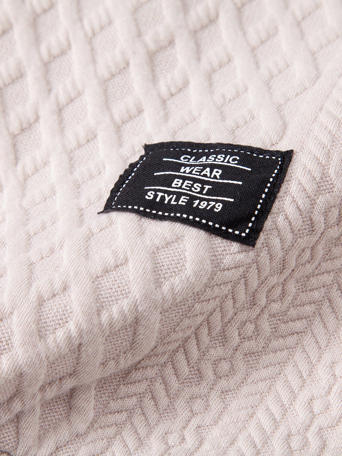Geometric Jacquard Relaxed Sweatshirt