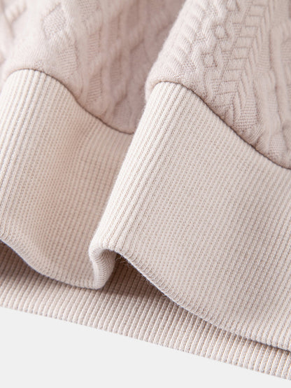 Geometric Jacquard Relaxed Sweatshirt