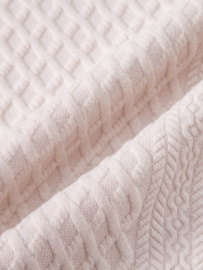 Geometric Jacquard Relaxed Sweatshirt