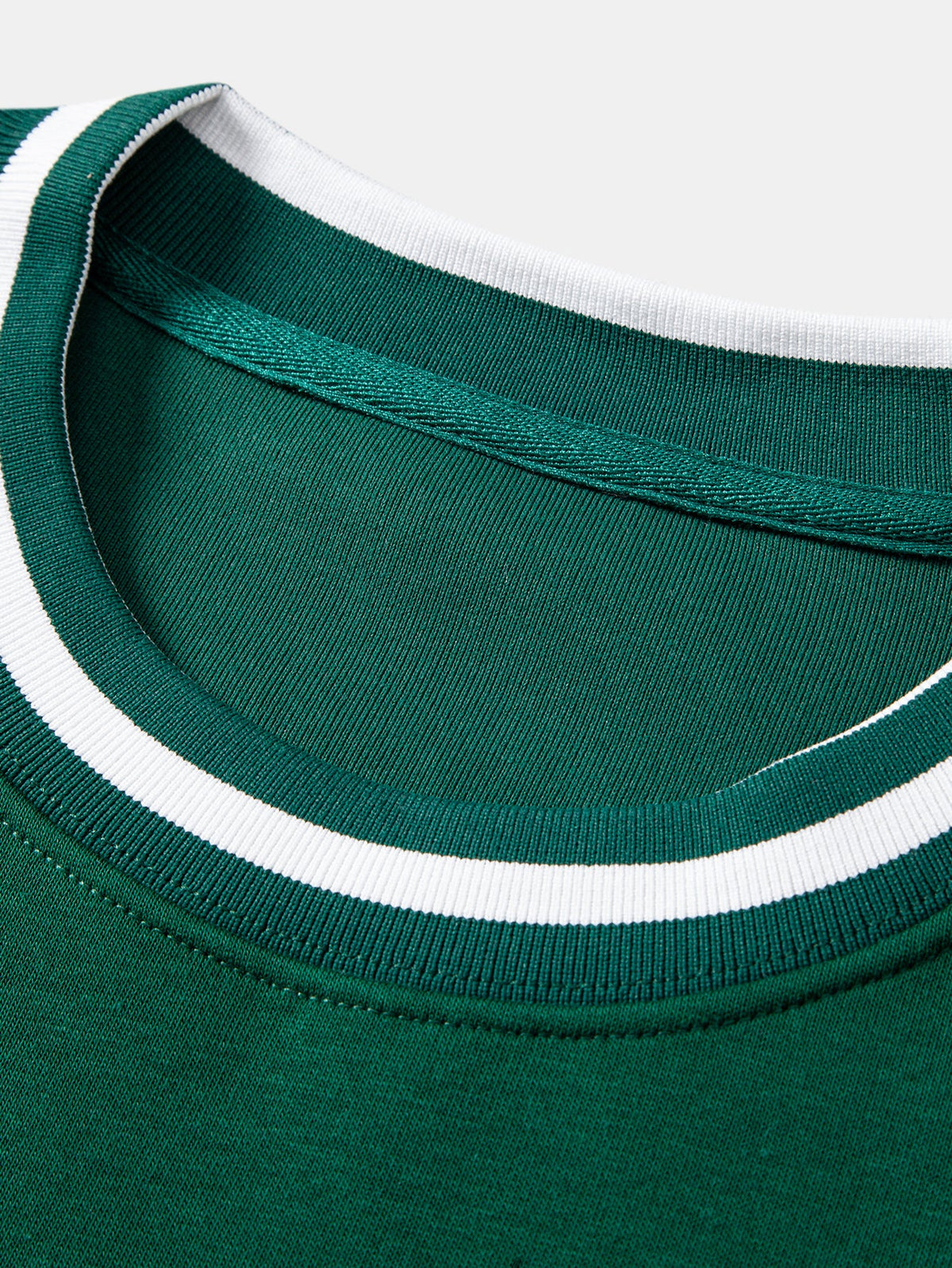 Striped Ribbed Crew Neck Sweatshirt