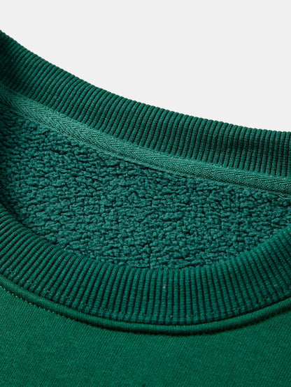 Basic Sherpa-Lined Relaxed Sweatshirt