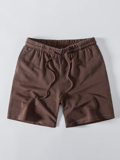 Camiseta Pesada com Ombro Caído e Efeito Lavado & Shorts com Cordão e Efeito Desgastado Lavado