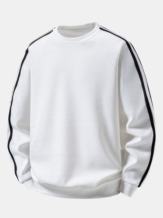 Contrast Stripe Raglan Sweatshirt