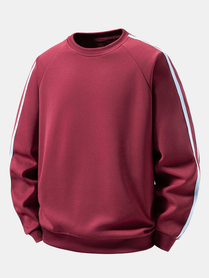 Contrast Stripe Raglan Sweatshirt