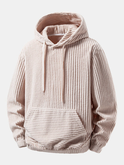 Ribbed Corduroy Relaxed Hoodie