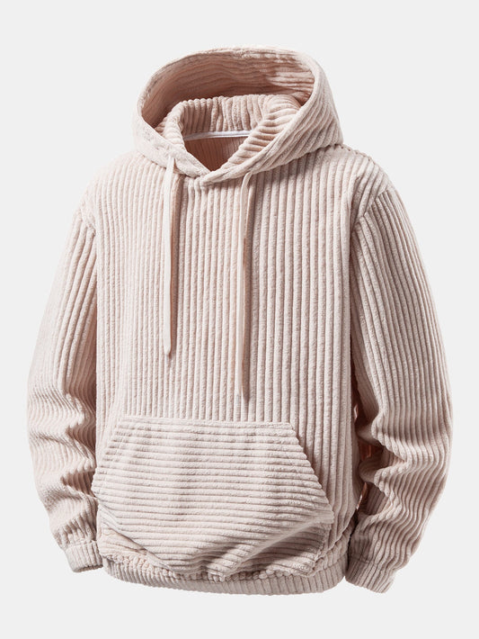 Ribbed Corduroy Relaxed Hoodie