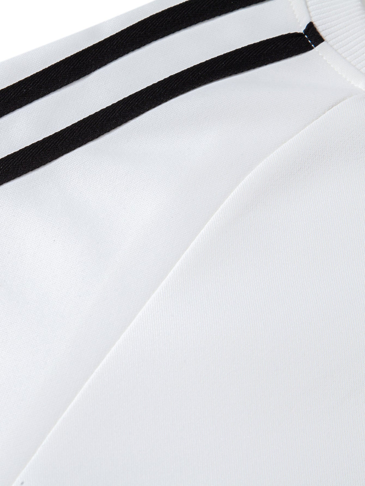 Vintage Print Contrast Stripe Raglan Sweatshirt