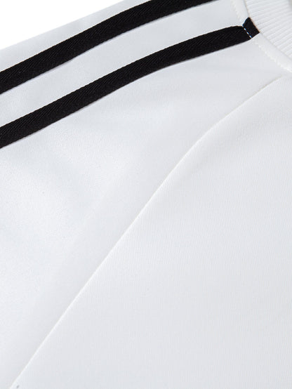 Star Print Contrast Stripe Raglan Sweatshirt