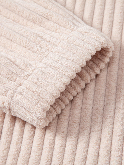 Ribbed Corduroy Relaxed Hoodie