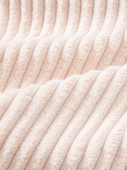 Ribbed Corduroy Relaxed Hoodie